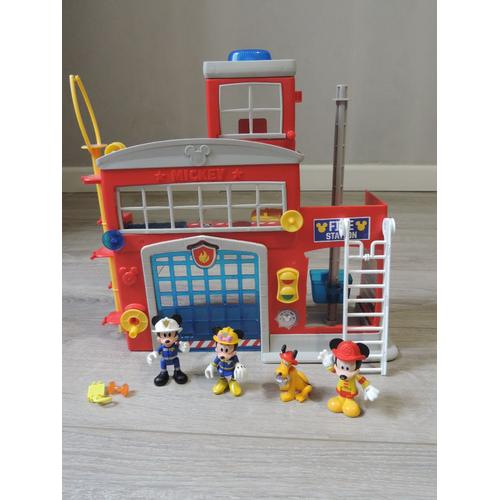 La Caserne De Pompier De Mickey + 4 Figurines