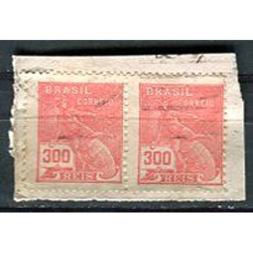 Lot De 2 Timbres Oblitérés - " Economy And Culture " - 300 Reis - Années 30 - Brésil