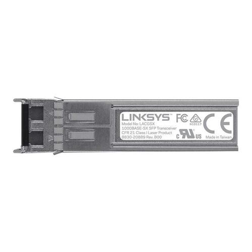 Linksys Business LACGSX - Module transmetteur SFP (mini-GBIC) - GigE - 1000Base-SX - LC multi-mode - jusqu'à 500 m - 850 nm - pour Business LGS528, LGS552, Smart LGS318, Smart LGS326