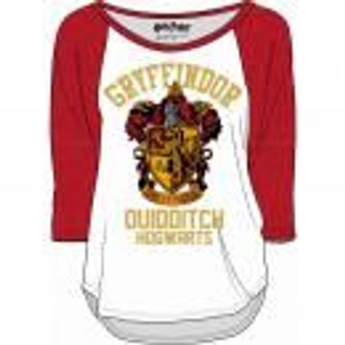 Harry Potter - T-Shirt Griffindor Quidditch - Blanc / Rouge (L)