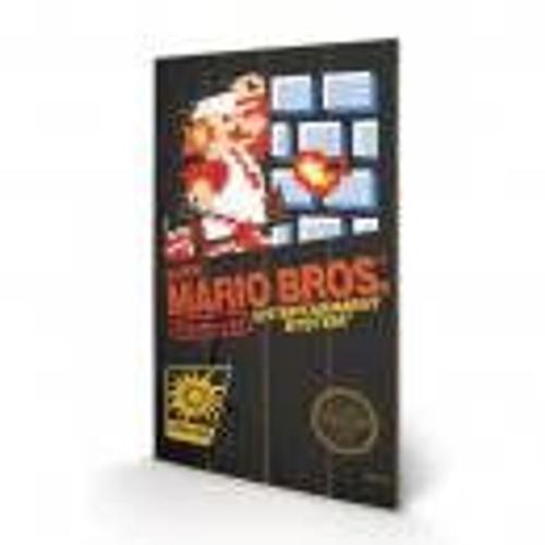 Nintendo - Impression Sur Bois 40x59 - Super Mario Bros Nes Cover