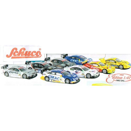 Lot Schuco 8 Miniatures 1/87 : Mercedes Audi Porsche (Championnat Allemand Dtm 2005 + 911 Gt3 / Carrera Cup 2005)-Schuco