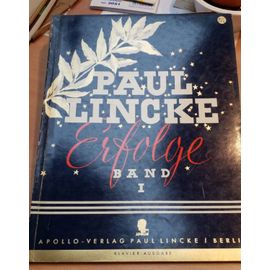 Partition Paul Lincke, Erfolge Band 1