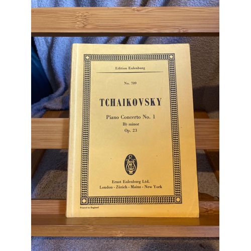 Tchaikovski Concerto Pour Piano N°1 Partition Orchestre Conducteur Eulenburg 709