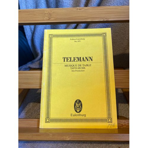 Telemann Musique Table Tafelmusik Partition Orchestre Conducteur Eulenburg 879
