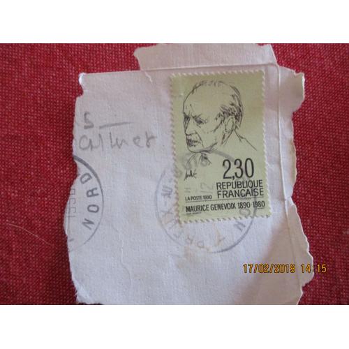 Timbre 2.40 Francs Maurice Genevoix
