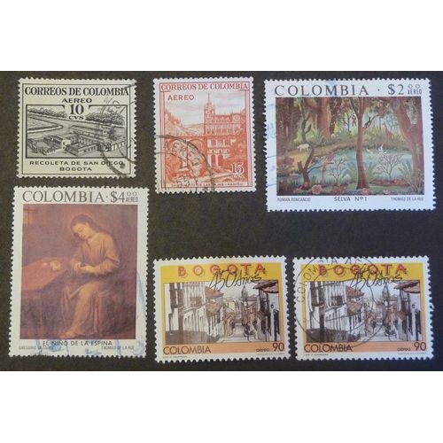 Colombie Poste Aérienne Neuf Et Oblitéré Y Et T N° 239 Et + Lot De 6 Timbres De 1954-88