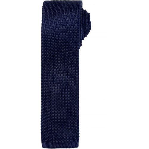 Cravate Fine Tricot?E - Pr789 - Bleu Marine