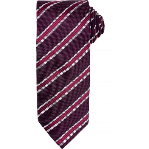 Cravate Ray?E - Pr783 - Violet Aubergine Et Rouge Bordeau