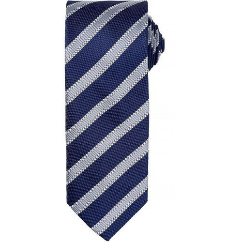 Cravate Ray?E - Pr783 - Bleu Marine Et Gris Silver