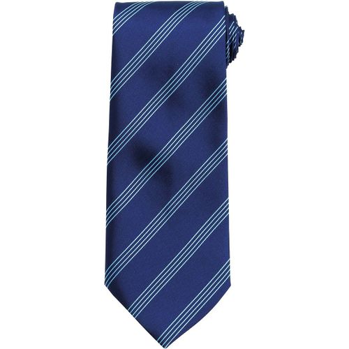 Cravate ? 4 Rayures - Pb62 - Bleu Marine Ray? Bleu Clair