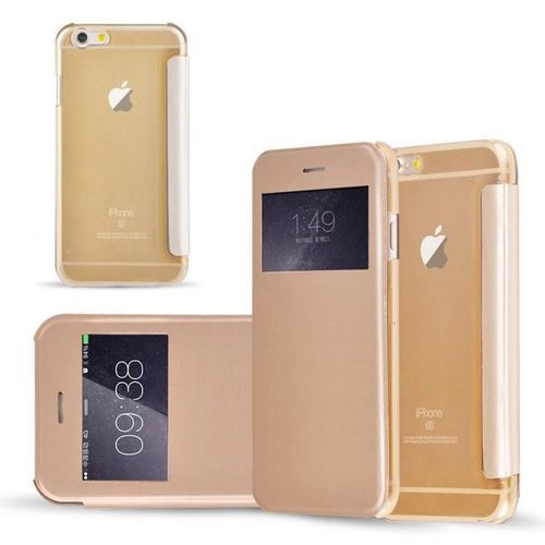 Etui Folio A Rabat Iphone 7 - 8 (4"7) Or Eco-Cuir (Pu)