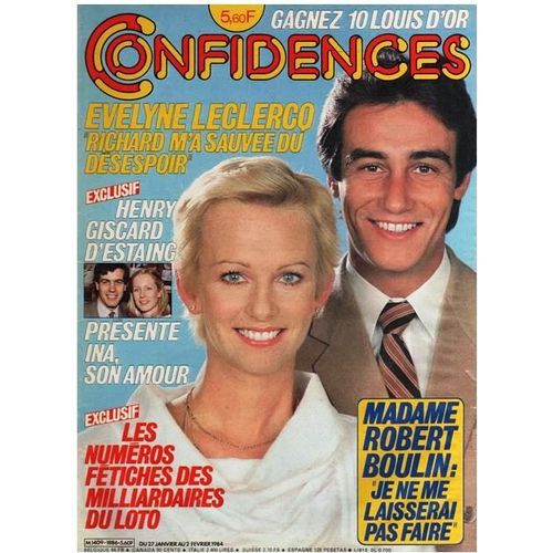 Confidences 1886 1984 Evelyne Leclercq/Roger Dumas/Catherine Alric Patrice Dominguez/Jean Marais/Darel/Piccoli