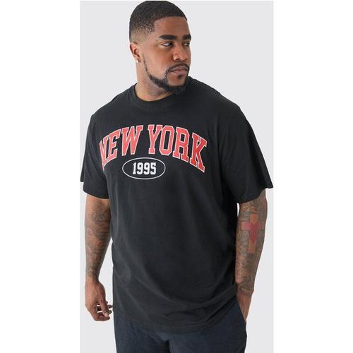 Plus New York Print T-Shirt Homme - Noir - Xxxxl, Noir