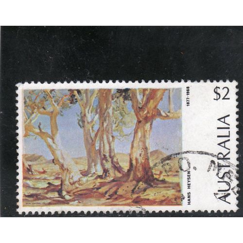 Timbre-Poste DAustralie (Tableau Des Musées Australiens)