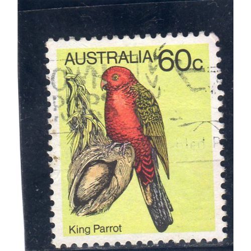 Timbre-Poste DAustralie (Oiseau Et Son Nid)