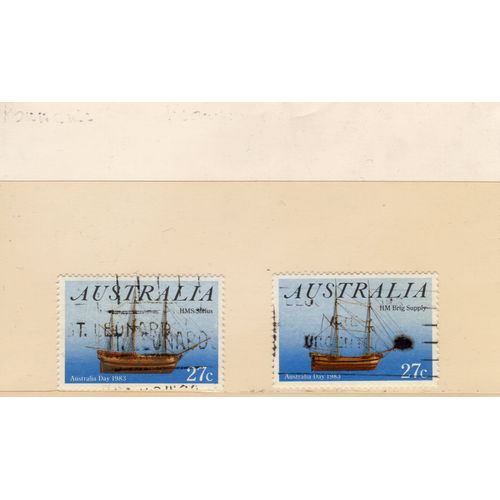 Timbres-Poste DAustralie (Répliques De Bateaux Anciens)