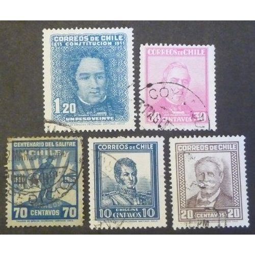 Chili Oblitéré Y Et T N°149 Et + Lot De 5 Timbres De 1930-34