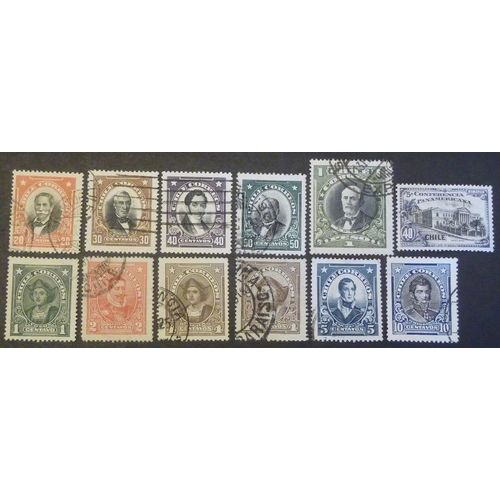 Chili Neuf Et Oblitéré Y Et T N° 108 Et + Lot De 12 Timbres De 1915-23