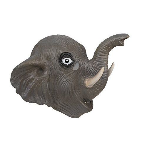 Masque Adulte Latex Intégral Éléphant, Unisex Taille Unique