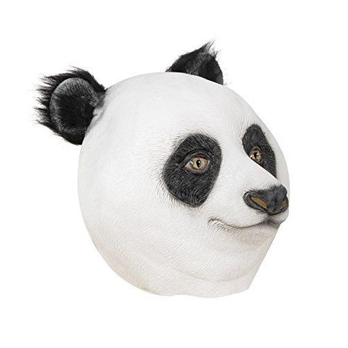 Masque Adulte Latex Intégral Panda, Unisex, Taille Unique