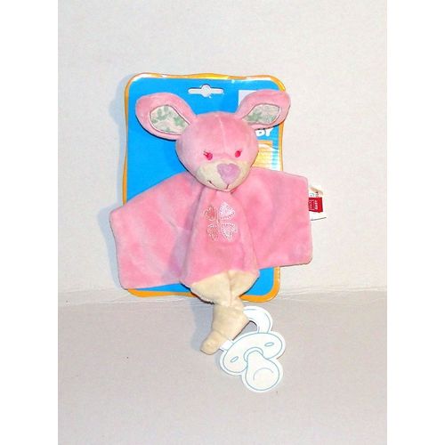 Souris Rose Trefle A 4 Feuilles Tex Baby Doudou Souris Attache Tetine