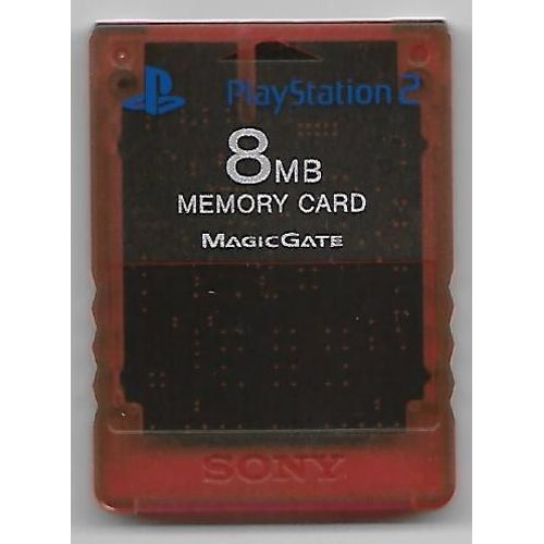 Playstation 2 Memory Card 8mb Silver - Carte Memoire 8 Mo Sony Rouge Pour Ps2