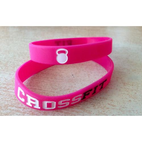 Lot De 2 Bracelets Crossfit Rose