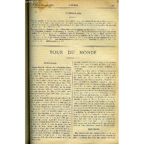 Le Cosmos - Revue Des Sciences Et De Leurs Applications N° 402 - Paques Dans La Réforme Du Calendrier Russe, Sur L Électricité Des Chutes D Eau, La Communication Entre La Terre Et Les Bateaux-Feux, La(...)