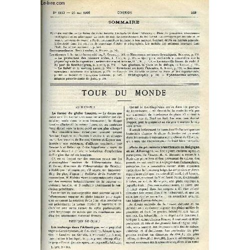 Le Cosmos - Revue Des Sciences Et De Leurs Applications N° 1113 - La Forme Du Globe Lunaire, Les Icebergs Dans L Atlantique, Pluie De Poussières Vésuviennes En Belgique Et En Allemagne, Le Mois De(...)