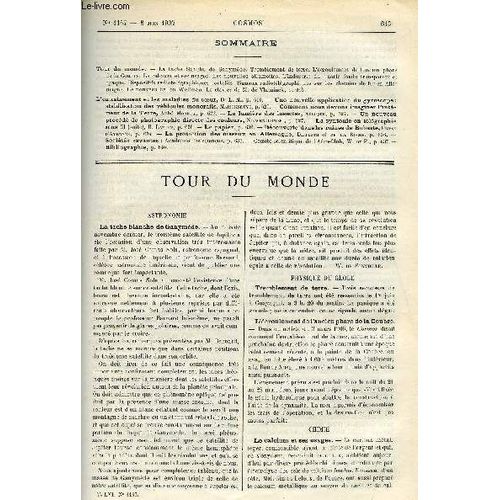 Le Cosmos - Revue Des Sciences Et De Leurs Applications N° 1167 - La Tache Blanche De Ganymède, Tremblement De Terre, L Écroulement De L Ancien Phare De La Coubre, Le Calcium Et Ses Usages, Les(...)