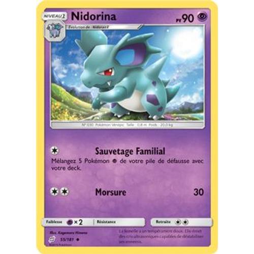 Carte Pokémon - Nidorina - 55/181 - Duo De Choc