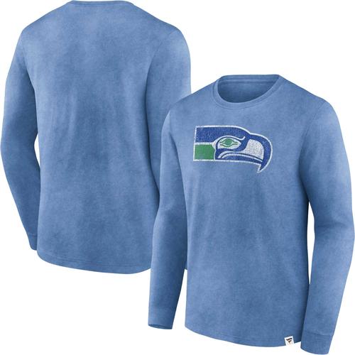 T-Shirt À Manches Longues Délavé Heather Royal Seattle Seahawks De Marque Fanatics Pour Hommes