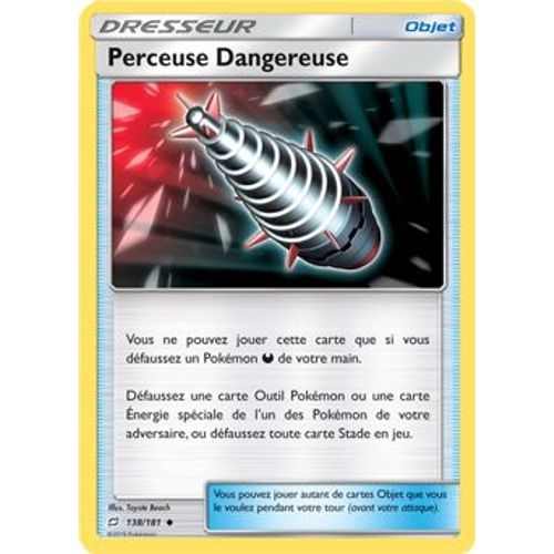 Carte Pokémon - Perceuse Dangereuse - 138/181 - Duo De Choc
