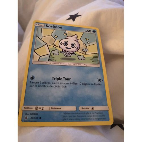 Carte Pokémon 33/145 Sorbébé 50 Pv - Reverse Sl2 - Soleil Et Lune - Gardiens Ascendants Neuf Fr