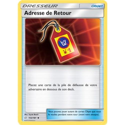 Carte Pokémon - Adresse De Retour - 153/181 - Duo De Choc