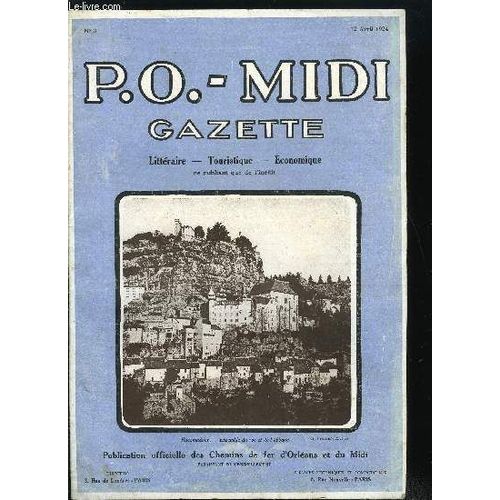 P.O.- Midi Gazette N° 3 - Une Consultation - Nouvelle Gasconne Par Marcel Durey, D.W. Griffith Et La Bonté Par Lucien Wahl, Le Sauvage Par Joseph Voisin, De Biarritz A Eaux-Bonnes, Vers Le Languedoc(...)