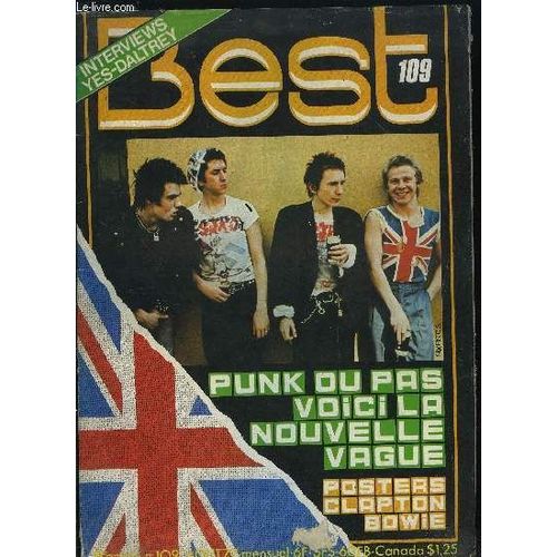 Best N° 109 - Genesis Par Hervé Picart, Elliott Murphy Par Francis Dordor, Southend Rock Par Brenda Jackson, Sex Pistols Par Francis Dordor, Clash, Jam, Damned Par Christian Lebrun(...)