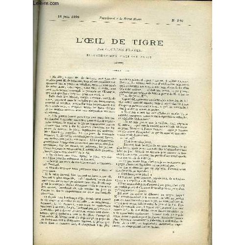 Supplement A La Revue Mame N° 246 - L Oeil De Tigre (Suite) Par Georges Pradel, Illustrations D Alfred Paris