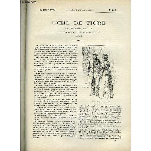 Supplement A La Revue Mame N° 252 - L Oeil De Tigre (Suite) Par Georges Pradel, Illustrations D Alfred Paris