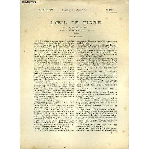 Supplement A La Revue Mame N° 262 - L Oeil De Tigre (Suite) Par Georges Pradel, Illustrations D Alfred Paris