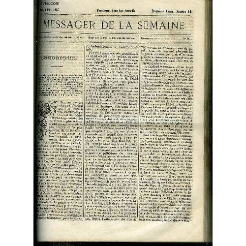 Le Messager De La Semaine N° 14 - La Basilique Et L Abbaye De Saint Denis (Suite) Par Thérèse Alphonse Karr, Douleur Et Espoir A La Mémoire De Mes Deux Frères Par E.G., Le Loup Et L Agneau (Suite) Par(...)