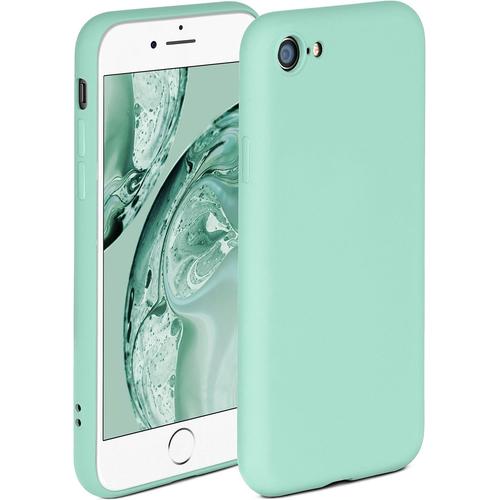 Coque Souple Compatible Avec Iphone 7/8/Se 2 2020 Coque En Silicone Bord Surélevé Pour La Protection D'écran Double Couche Coque Souple Pour Téléphone Turquoise Mat