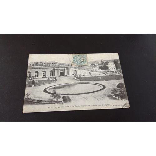 Carte Postale Versailles Le Parc Du Chateau Bassin Du Parterre De La Grande Orangerie En L'état Sur Les Photos