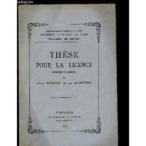 These Pour La Licence : Droit Civil Francais