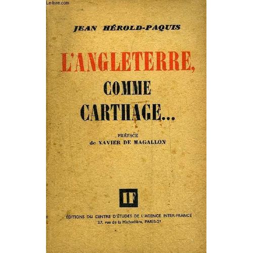 L Angleterre Comme Carthage ...