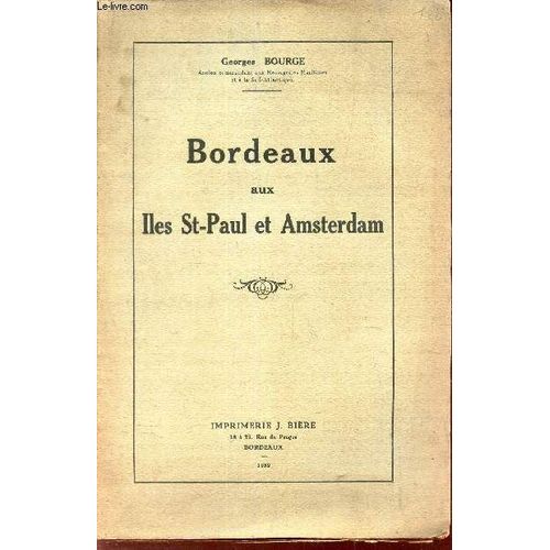 Bodeaux Aux Iles St-Paul Et Amsterdam