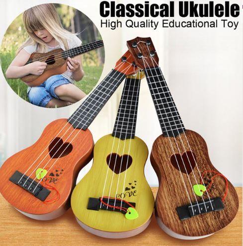 Ukulélé Enfant Guitare Jouet Pour Enfants 4 Cordes Instrument De Ukulélé  Instrument De Musique Enfant Jouet D'Éveil Musical - Cdiscount Jeux - Jouets