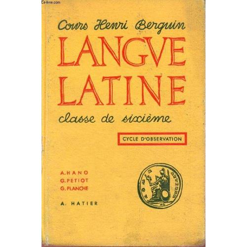 Langue Latine, Classe De 6e