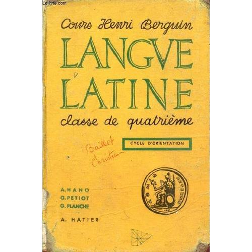 Langue Latine, Classe De 4e